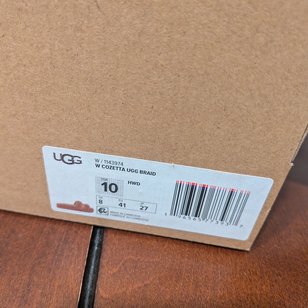 UGG Women's Tan Slippers with Orange Accents - Picture 6 of 6